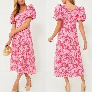 Tuckernuck Pink Floral Midi Dress